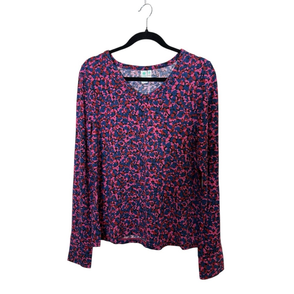 Aventura Women’s Casual Ditzy Floral Long Sleeve Top sz M